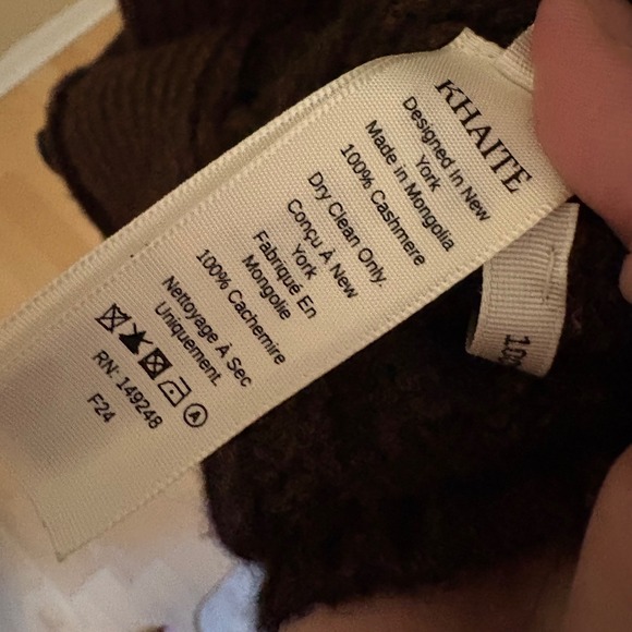 KHAITE 100% Jina Women Cardigan Ribbed Chunky Knit Size XS - Picture 10 of 13